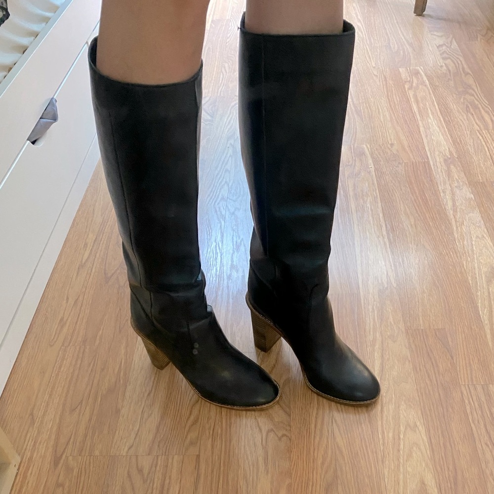 Madewell tall stacked heel boots